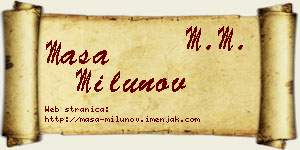 Maša Milunov vizit kartica